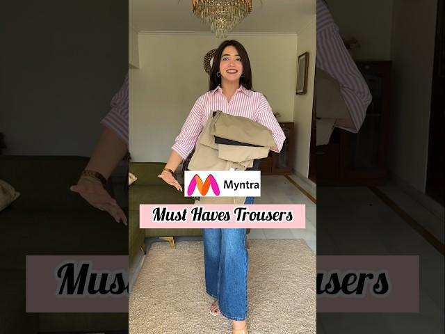 Myntra MUST Haves Trousers Haul ️ @myntra  #viralvideo #trendingshorts