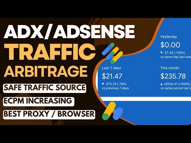 AdX & Adsense Arbitrage Complete Course  Safe Traffic Source + ECPM Method  Earn 100$ Daily