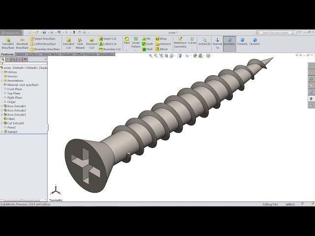 How to Design Screw in SolidWorks