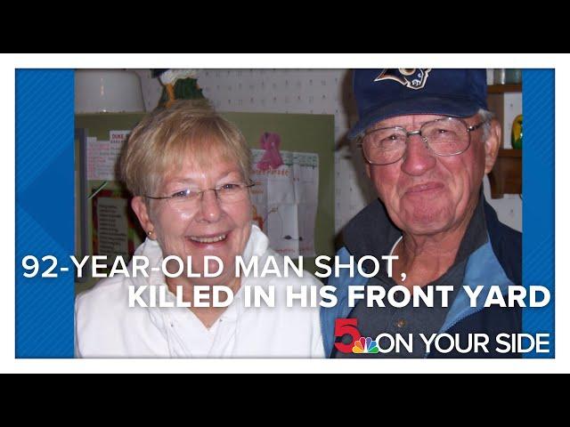 92-year-old man was shot to death in his front yard while blowing leaves, son says