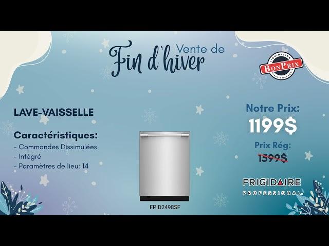 FPID2498SF (Lave-vaisselle) | BonPrix Électroménagers | Montréal, Laval et Longueuil