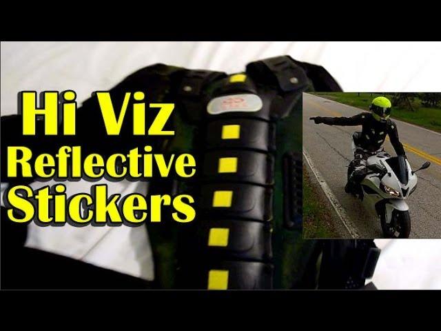 Hi Viz Reflective Stickers - Motorcycle Gear Visibility