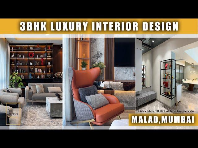 Luxury Interior of a 3 BHK apartment at Auris Serenity, Malad West. #interiordesign #interior