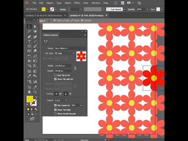 Flower Pattern#illustratortutorial#shorts#illustrator