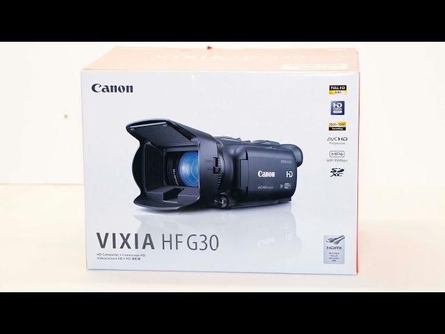 Canon Vixia HF G30 Un-boxing