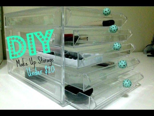 DIY Make Up Storage| Under $20