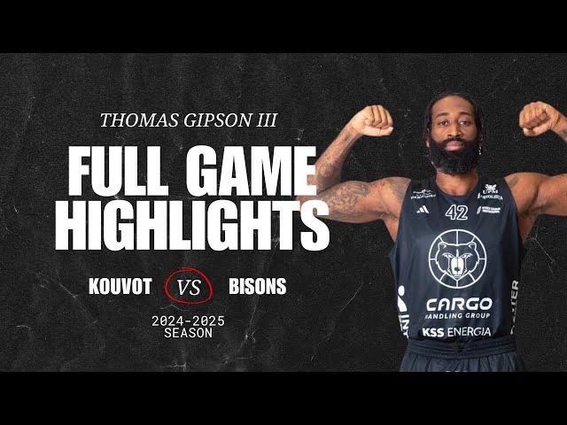 Kovout vs Bisons | Korisliiga | ‘24 - ‘25 season | Thomas Gipson Highlights | Overseas Basketball