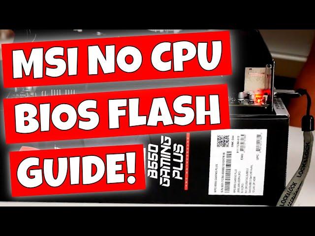 How To USB BIOS MFLASH MSI MPG B550 Gaming Plus Without A CPU