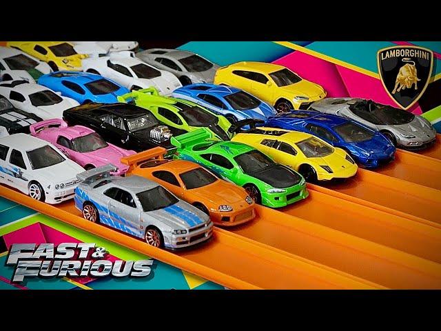 Hot Wheels Fast & Furious VS Lamborghini Race Tournament!