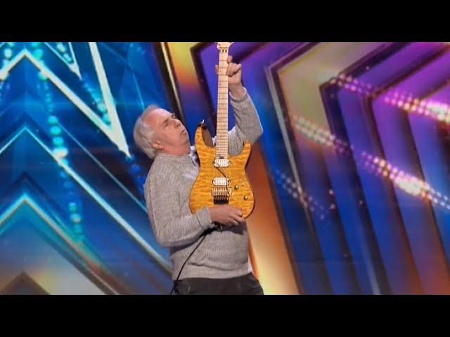 John Wines Shredding "We Will Rock You" on the Electric Guitar | Auditions | AGT 2023