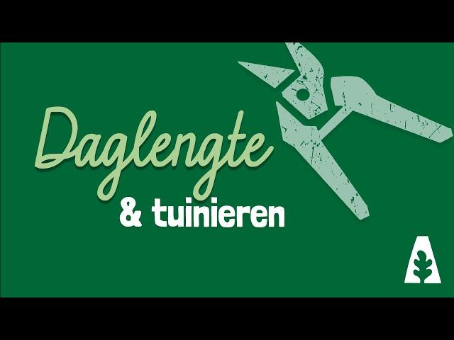 Stadstuinieren - Daglengte en tuinieren