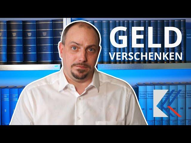 Geld verschenken - darauf solltest du achten!