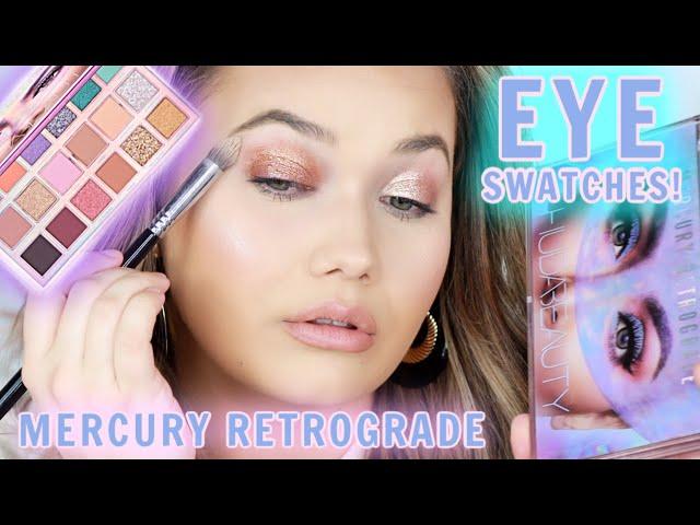 HUDA BEAUTY Mercury Retrograde EYE Swatches! Live Swatches!