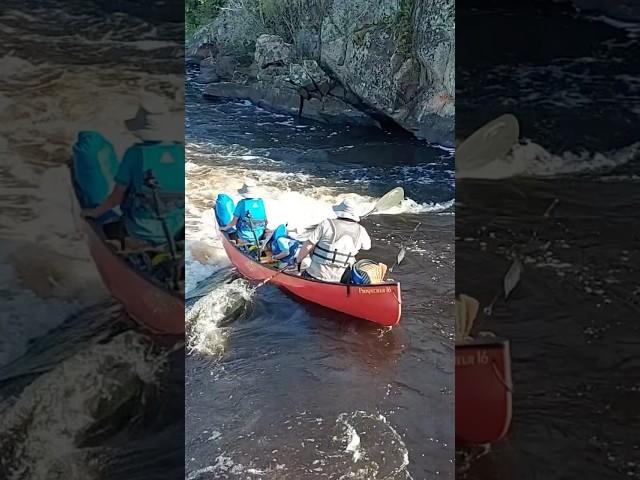 Almost flipped at Engineers Rapids on the Manigatogan River. #exploremanitoba