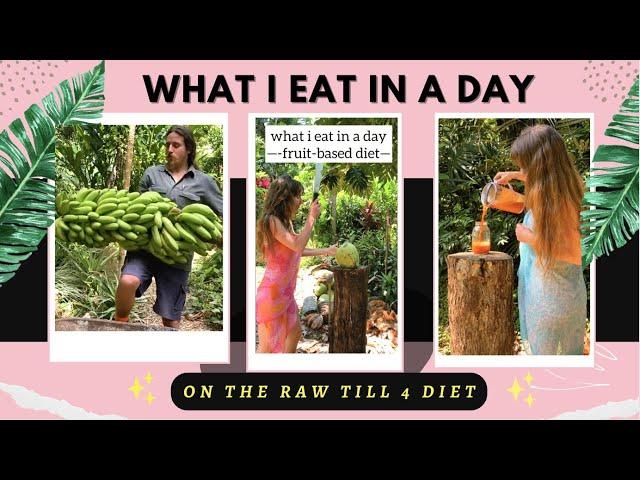 What I eat in a day on The Raw Till 4 Diet (off grid vegan!)