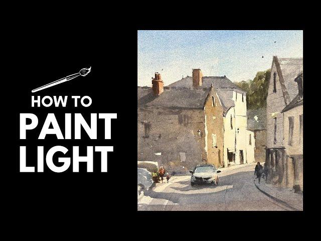 How to Paint Light in Watercolor - Step by step - Matthew White