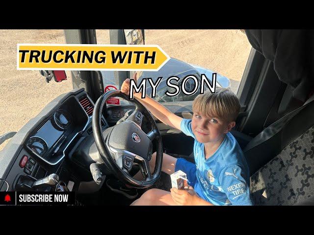 Trucking Vlog with My Son: A Day of Hauling Straw