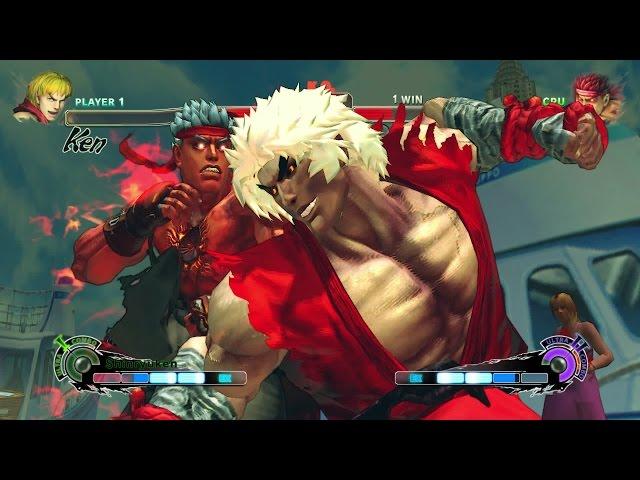 Violent Ken vs Evil Ryu USFIV Hardest Difficulty