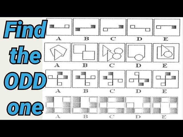 Which figure is the odd one out? | ABSTRACT REASONING TEST