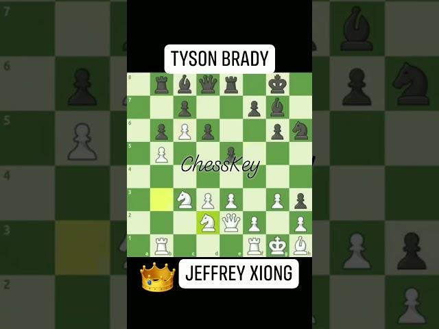 Jeffery Xiong beats Tyson Brady #chesskey