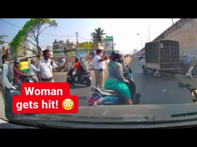 Woman Gets Hit By Car After a Stupid Move