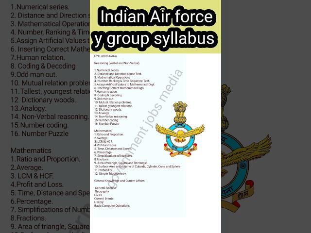 air force y group syllabus agniveer