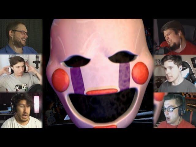 "Реакции Летсплейщиков" на Скример Марионетки из FNAF 7