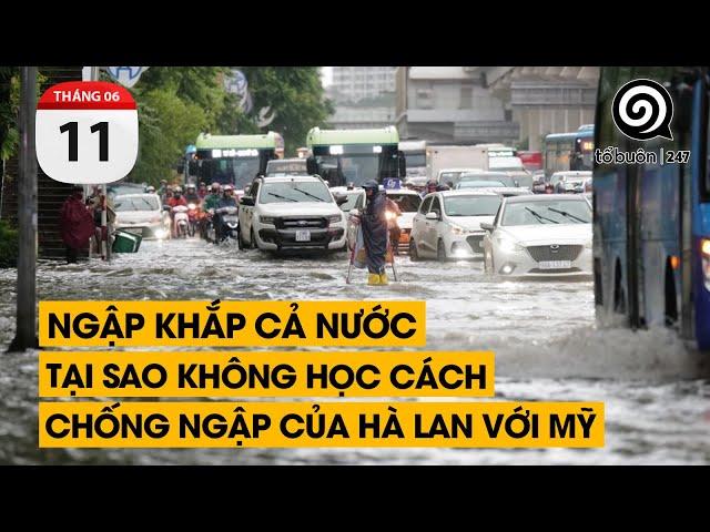 Ngập khắp cả nước. Tại sao không học cách chống ngập của Hà Lan với Mỹ | TỔ BUÔN 247 (11/06/2024)