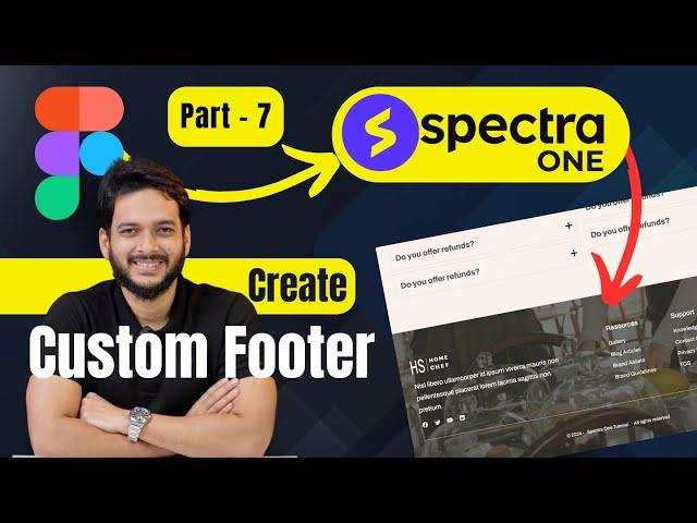 07. Create Footer using Gutenberg Spectra One theme block theme