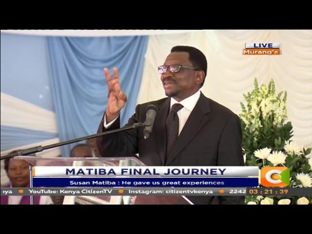 James Orengo's short, striking speech at Matiba's memorial service