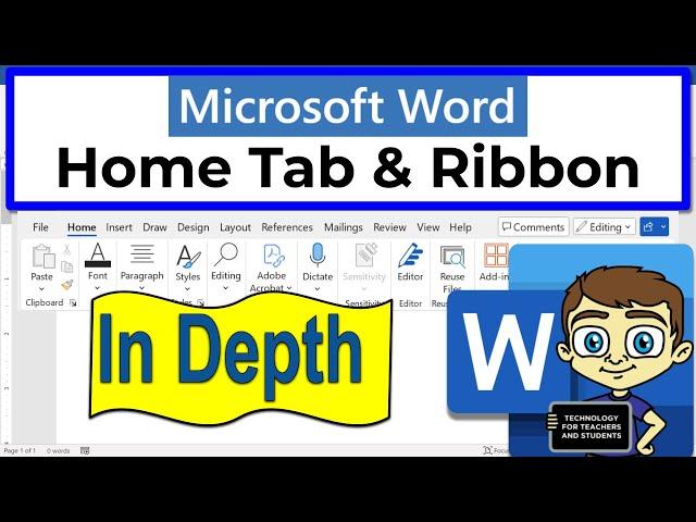 The Microsoft Word Home Tab and Ribbon In Depth