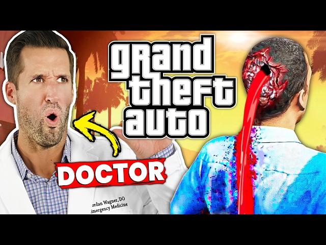 Doctor ER Reacts to Grand Theft Auto (GTA) Injuries | Compilation