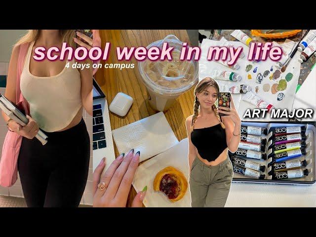 SCHOOL WEEK IN MY LIFE | four days on campus, studying, a very productive semester 