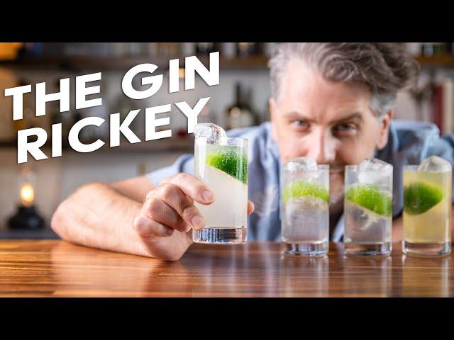 The Gin Rickey! The EASIEST no-sugar cocktail ever.