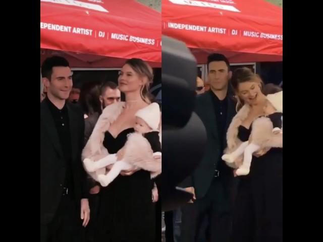 Behati Prinsloo And Adam Levine Takes Their Baby To Adam Levine's Hollywood Walk Of Fame Ceremony