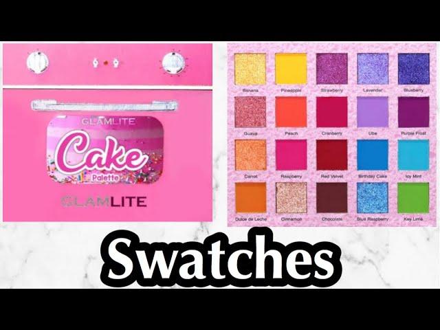 Glamlite Cake Eyeshadow Palette Swatches