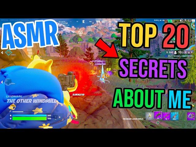 ASMR Gaming  Fortnite Top 20 Crazy Facts About Me! Relaxing  Controller Sounds + Whispering 