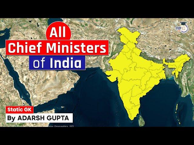 All 30 Chief Ministers of India | Chief Minister of State and UT's | UPSC Pre & Mains