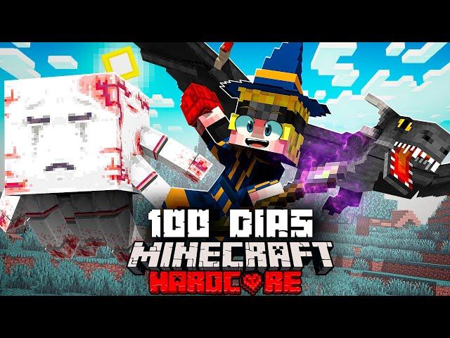 Sobreviví 100 días Siendo Un Mago En Minecraft HARDCORE... Esto fue lo que sucedió