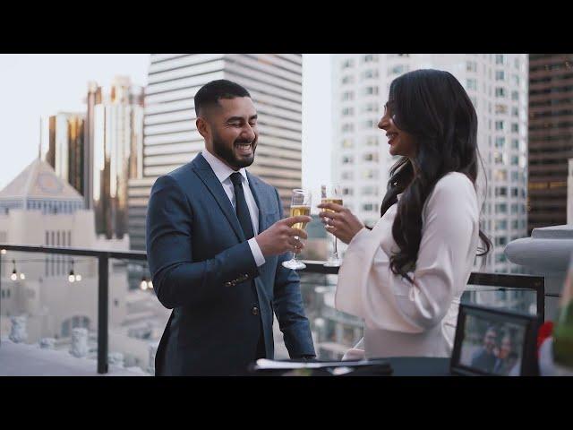 Los Angeles Rooftop Wedding Proposal