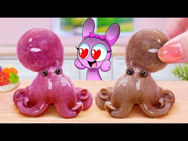 Top Seafood Recipe  Spicy Miniature Octopus Stir Fried Korean Style  Tina Mini Cooking