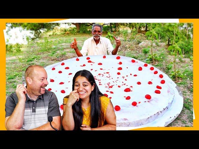 GIANT Red Velvet Cake | Grandpa Kitchen | Reaction