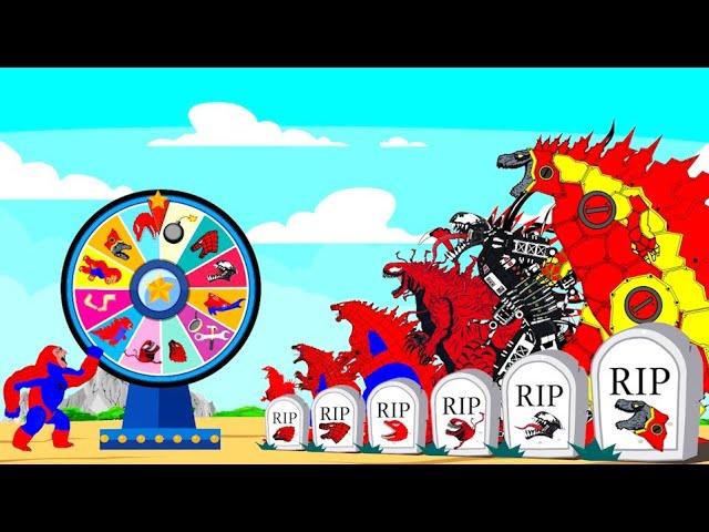 Rescue SPIDER GODZILLA's, KONG, MECHAGODZILLA: Returning from the Dead| Godzilla Cartoon Compilation