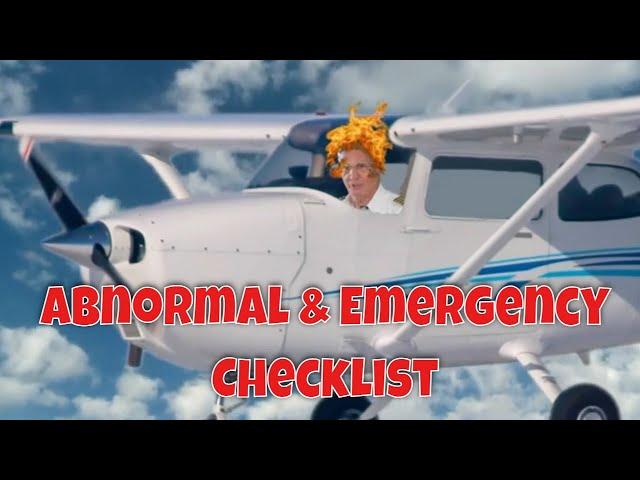 Commercial Pilot Course - Abnormal & Emergency Checklist