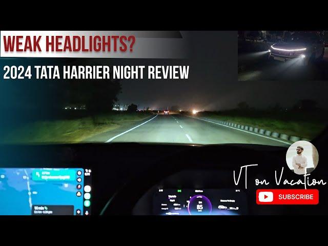 2024 Tata Harrier Headlights Review At Night | Good or Bad?