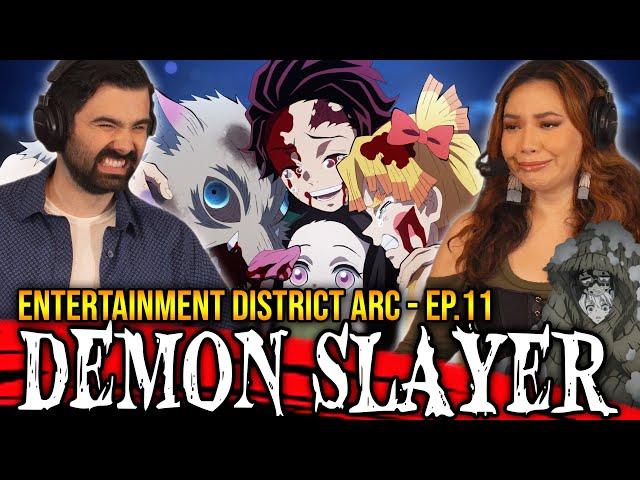 DEMON SLAYER SEASON 2 EPISODE 11 REACTION! NO MATTER HOW MANY LIVES 2x11 ENTERTAINMENT DISTRICT ARC