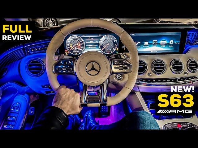 NEW MERCEDES S63 AMG Coupe V8 FULL NIGHT AMBIENT Review S Class Interior 4MATIC+