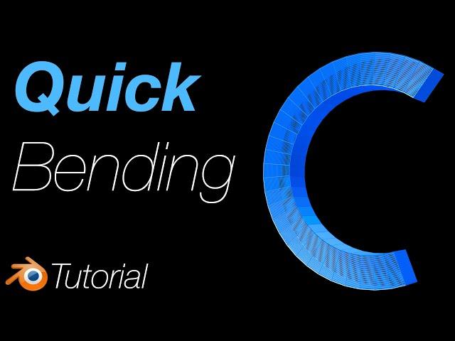 [4.1] Blender Tutorial: Quick Bending of Object