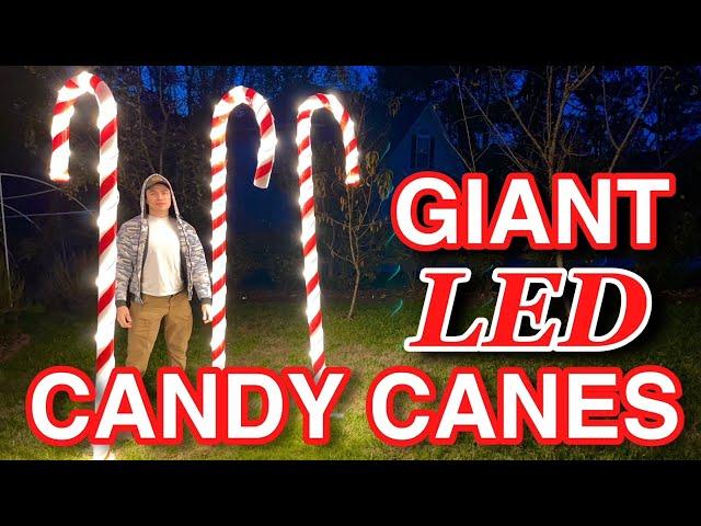 GIANT LED CANDY CANES - DIY Tutorial