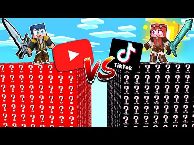 LUCKY BLOCK DI YOUTUBE VS LUCKY BLOCK DI TIKTOK! - MINECRAFT